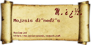 Mojzsis Éneás névjegykártya